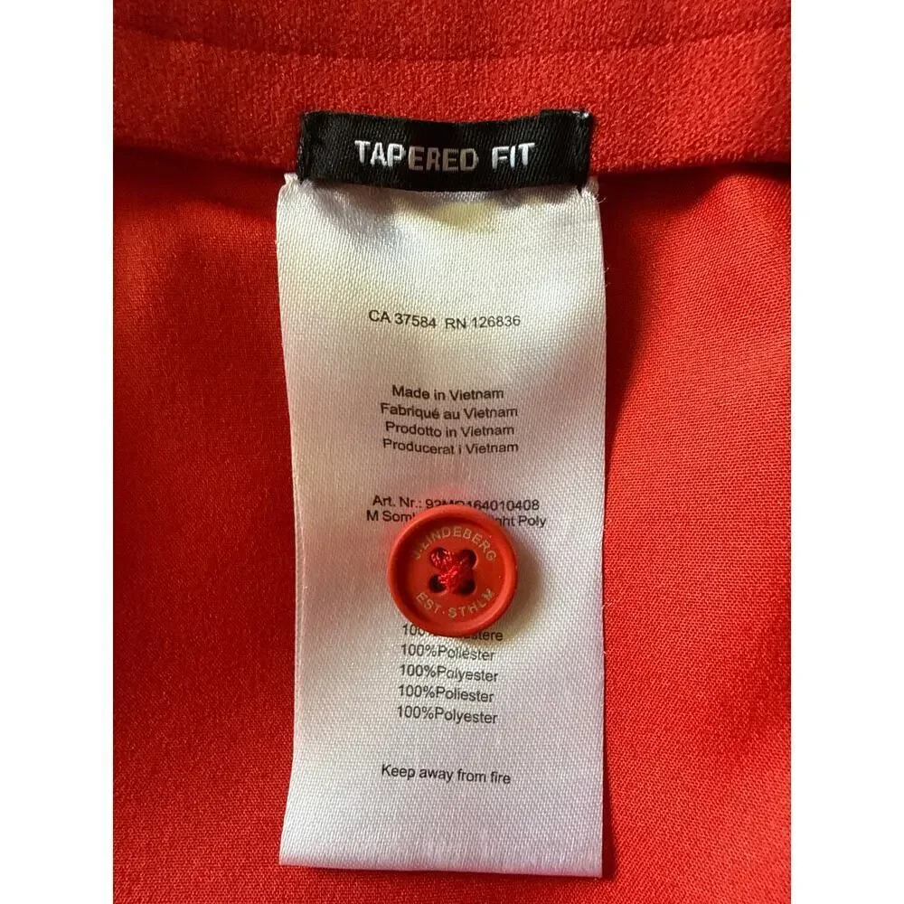 J. Lindeberg Men’s Tapered Light Poly Golf Shorts 11” Inseam Red Size 32 EUC